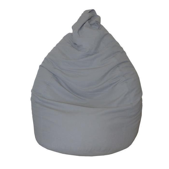 LANA Poire pouf en coton Ř75x110 cm gris