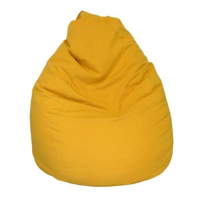 LANA Poire pouf en coton Ř75x110 cm jaune