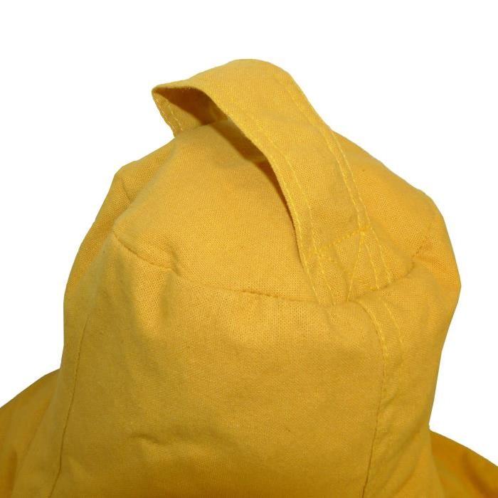 LANA Poire pouf en coton Ř75x110 cm jaune