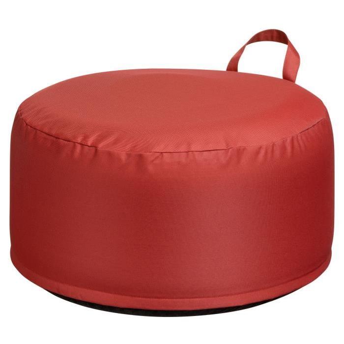 Pouf rond gonflable OUTDOOR Ř55cm rouge