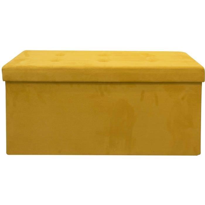 Coffre Banc Pouf  Pliable Jaune