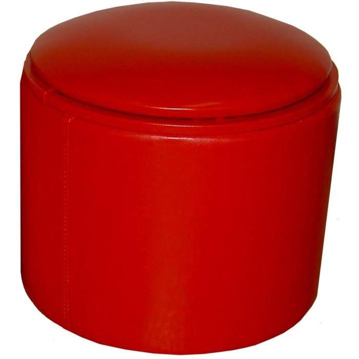 Pouf Reverso Rouge avec Coffre 35x30 cm