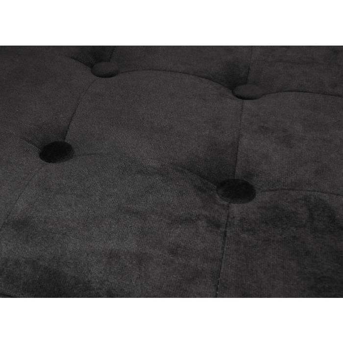 CHESTER Pouf - 32 x 32 x 33 cm - Noir