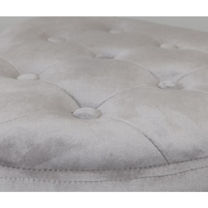 Pouf Coeur - 40 x 38 x 30 cm - Gris