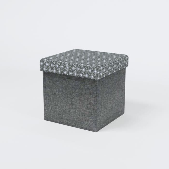 Pouf coffre de rangement pliable 37,5x37,5x37,5...