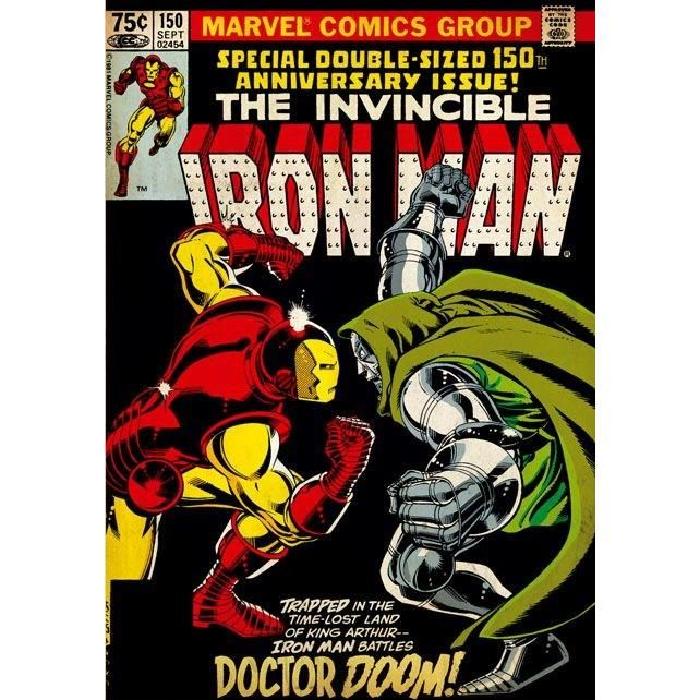 Couverture Comics Marvel en Métal Brossé Invincible Iron Man #150 Grand Format