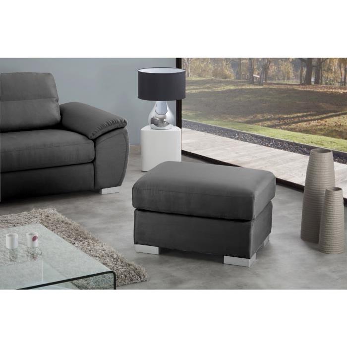 GENEVA DOLCE Pouf en tissu - Gris anthracite