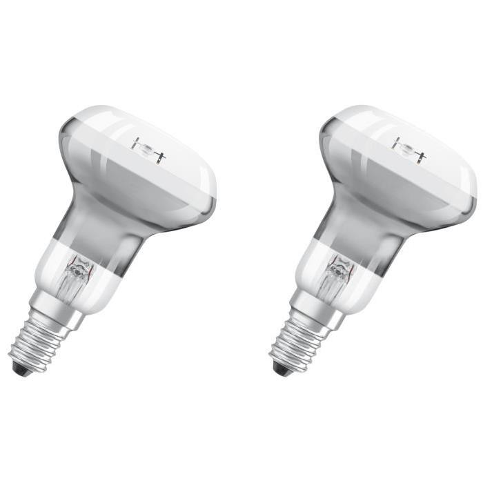 OSRAM Lot de 2 Ampoules Spots LED R50 E14 1,6 W équivalent a 12 W blanc chaud