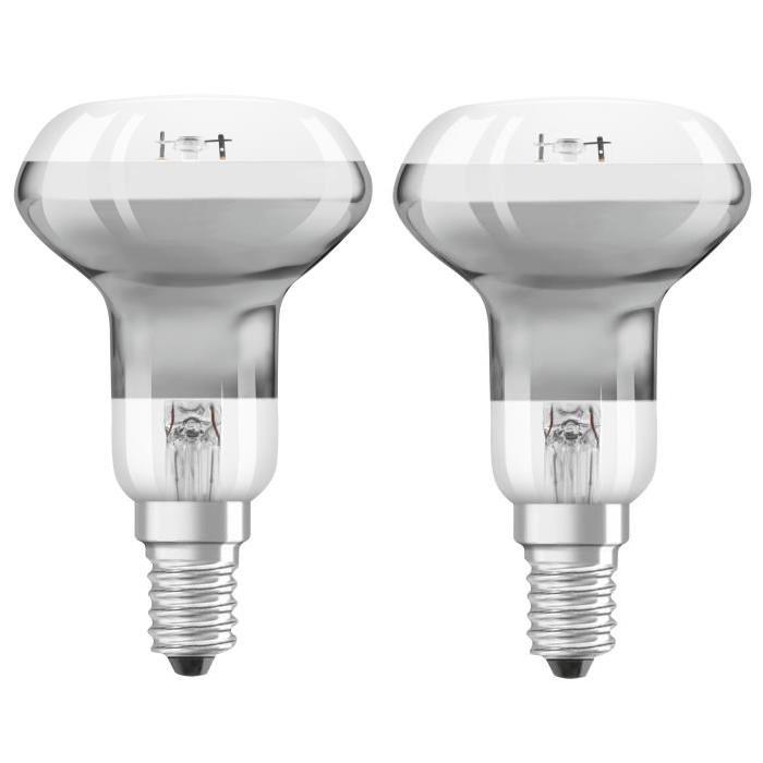 OSRAM Lot de 2 Ampoules Spots LED R50 E14 1,6 W équivalent a 12 W blanc chaud