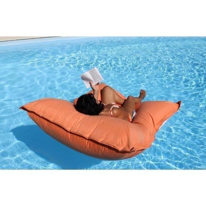 CANCUN Pouf géant de piscine 120x140cm Orange