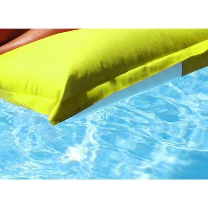 CANCUN Pouf géant géant de piscine 120x140cm Vert Anis