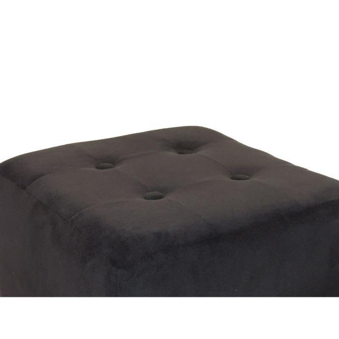 Pouf carré Selekt 32x32x35 cm noir