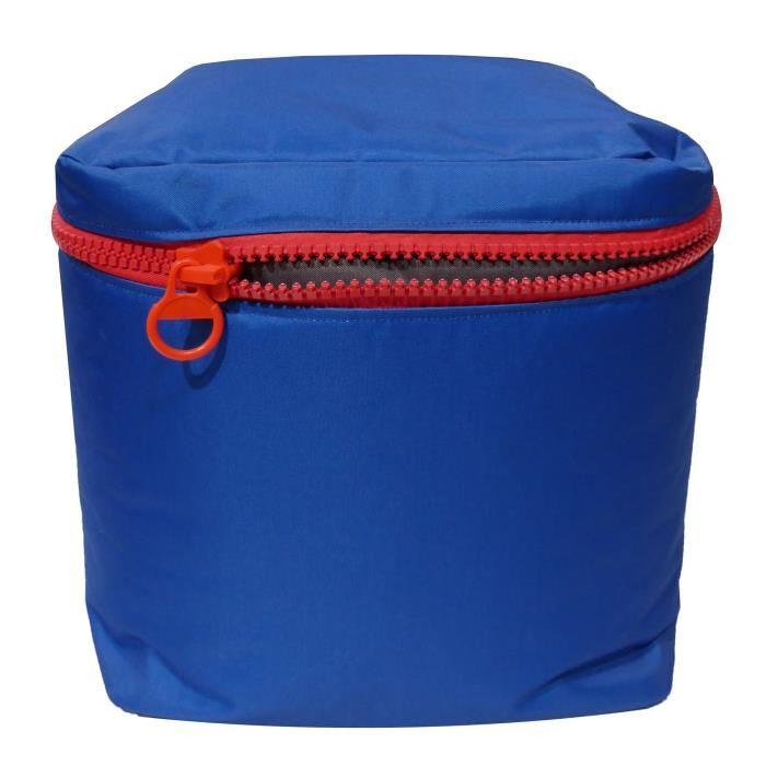 Pouf carré 40x40 cm bleu