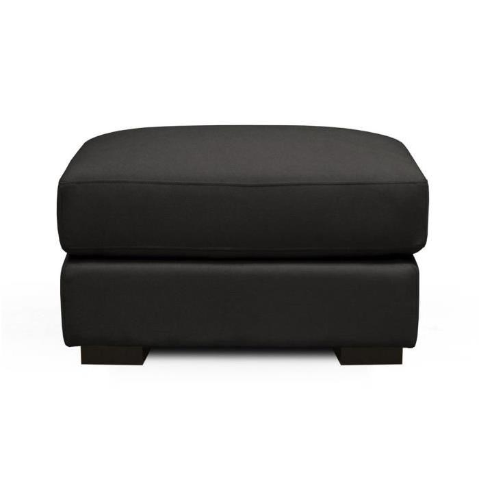 SANTORY ROMANTICA Pouf - Tissu noir - Contemporain - L 75 x P 57 cm