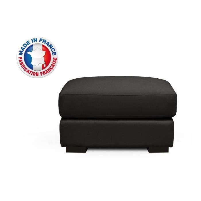 SANTORY ROMANTICA Pouf - Tissu noir - Contemporain - L 75 x P 57 cm