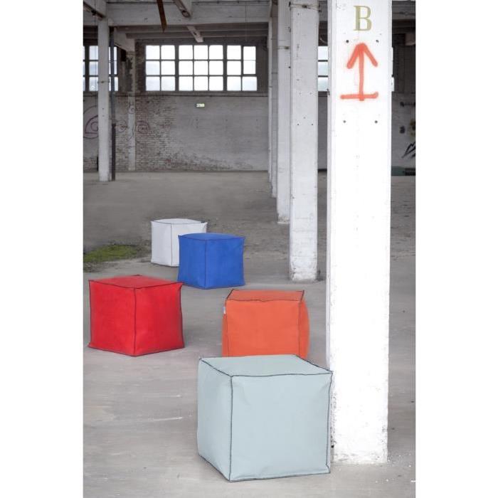 SERAX Pouf Otto Canvas 45x45x45 cm bleu