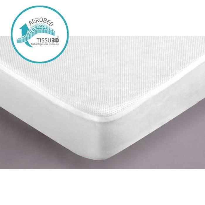 CANDIDO PENALBA Protege matelas Aerobed 3D 160x200 cm blanc