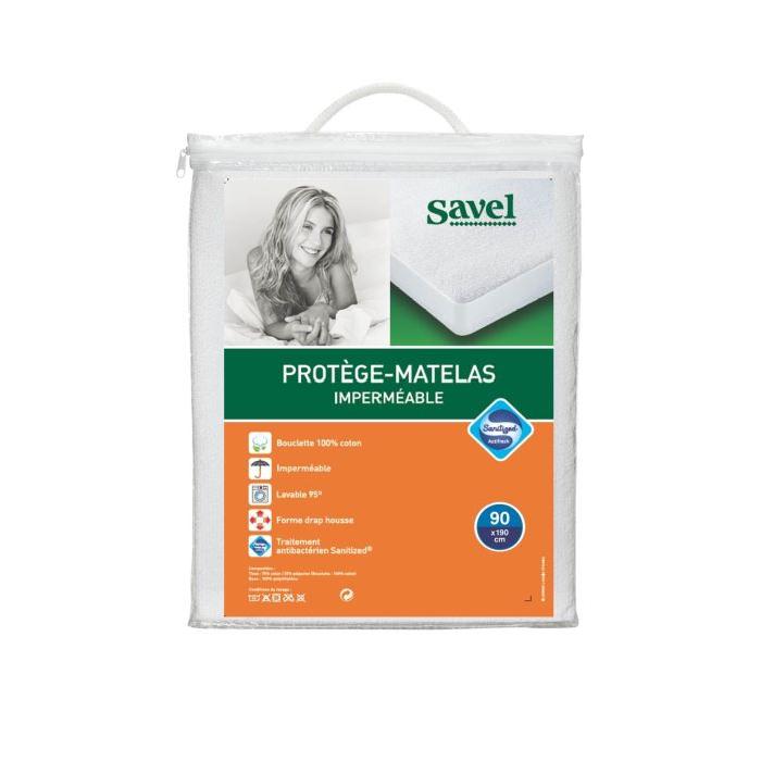 SAVEL P.Matelas  PE Sanitized 100%Coton 140x190