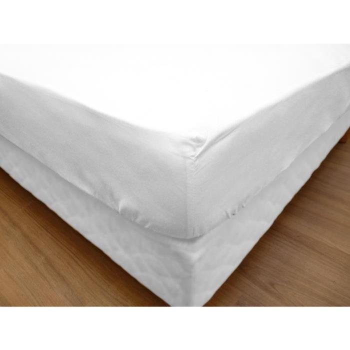 SOLEIL D'OCRE Protege matelas bouclette 90x190 cm blanc