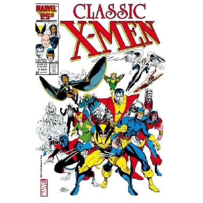 Couverture Comics Marvel en Métal Brossé Classic Xmen Format Comics