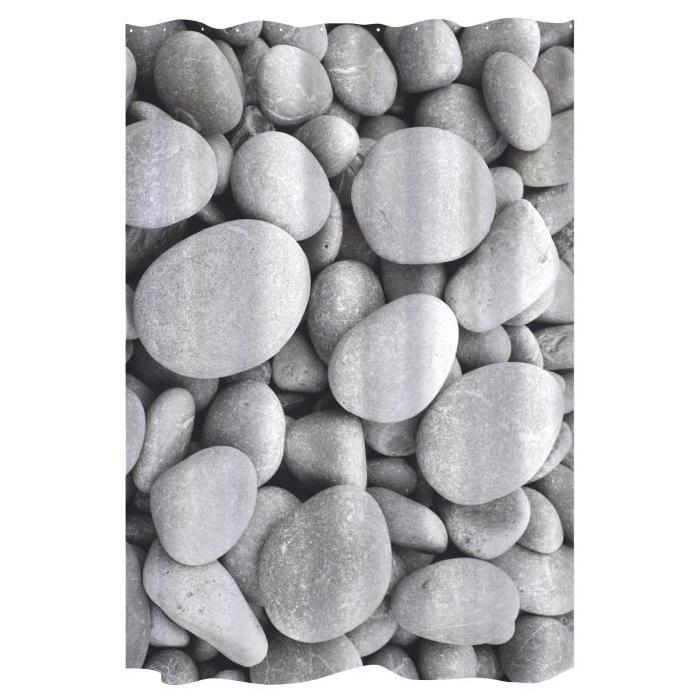 GELCO Rideau de douche Stone 180 x 200 cm gris