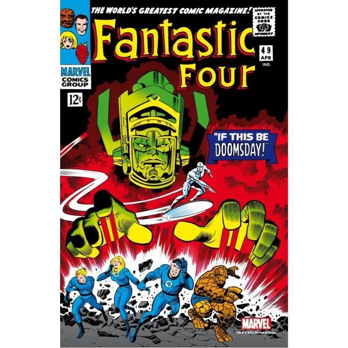 Couverture Comics Marvel en Métal Brossé 4 Fantastiques #49 Grand Format