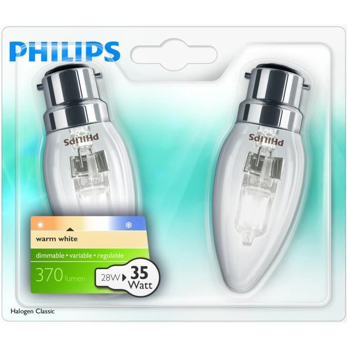 Ampoule Eco30 Flam Lis 28W B22 Bl2 2Ans