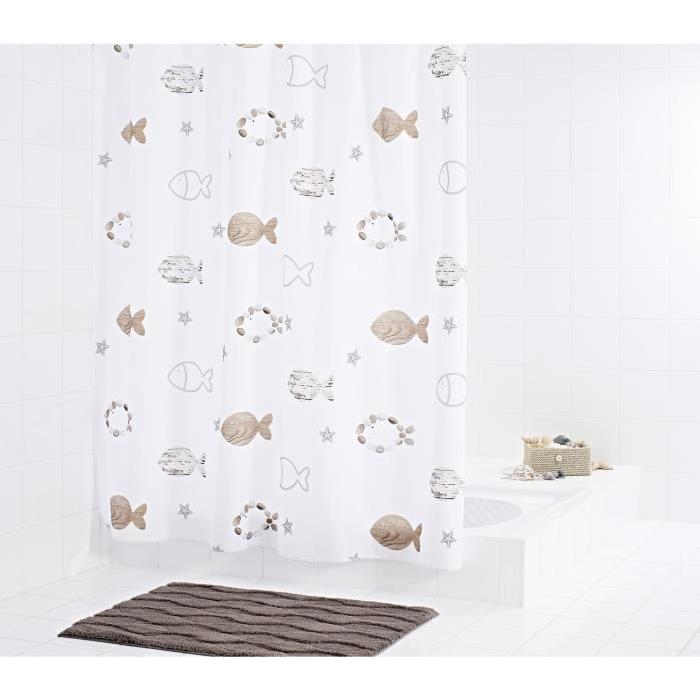 RIDDER Rideaux de douche textile - Fishes