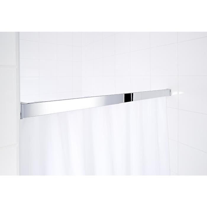 Tringle pour rideau de douche rail caché - 100 cm