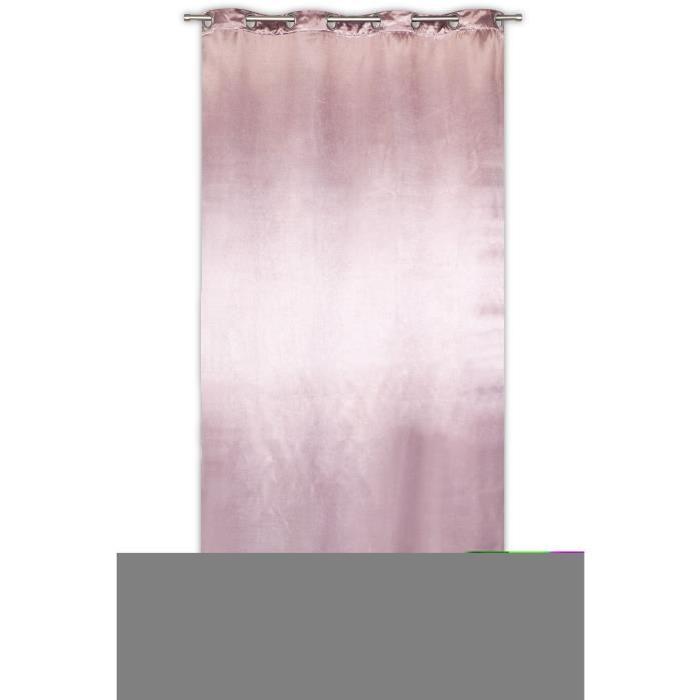 Rideau Excellis - 8 oeillets - Effet Soie - 135 x 245 cm - Rose
