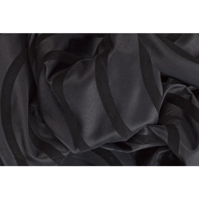 Rideau Wave - 8 oeillets - Motif wave - 140 x 245 cm - Noir