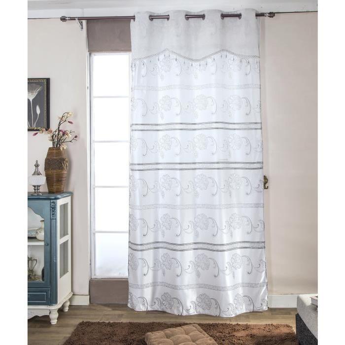 Paire de double rideaux - 2x140x260cm - Blanc