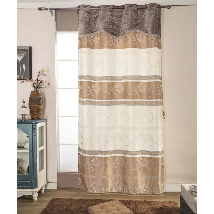 Paire de double rideaux - 2x140x260cm - Beige