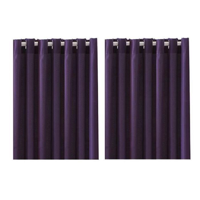 TODAY Paire de rideaux occultants a oeillets 140x260 cm deep purple