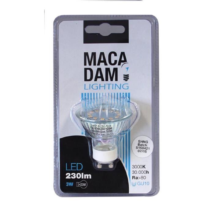 MACADAM LIGHTING Ampoule LED GU10 3 W équivalent a 25 W blanc neutre