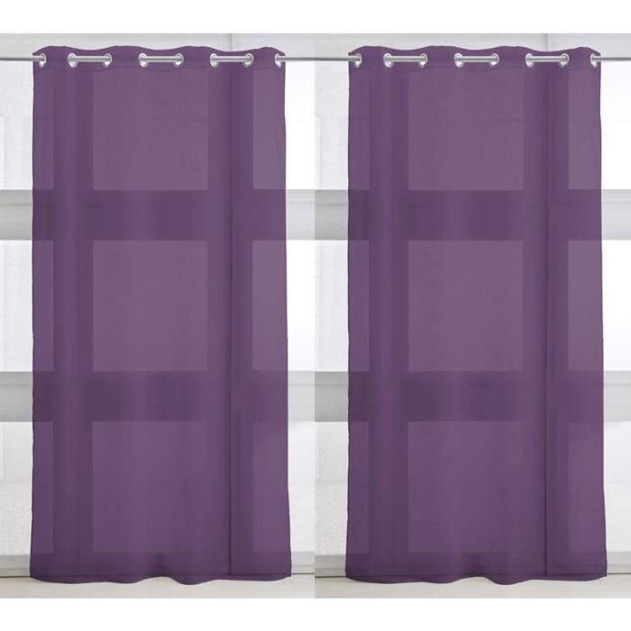 Paire de Voilages 135x240cm DEEP PURPLE