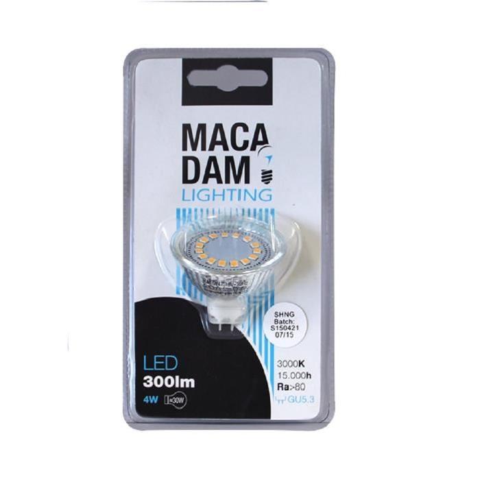 MACADAM LIGHTING Ampoule LED GU5,3 4 W équivalent a 20 W blanc neutre