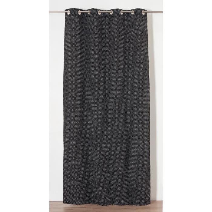 Rideau jacquard Grand Siecle 140x260 cm noir