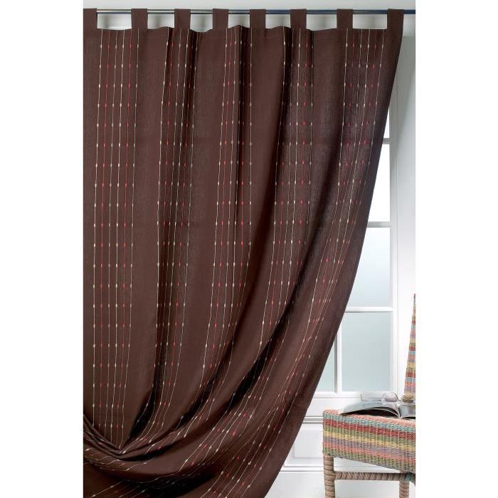 DAKAR Rideau Coton & Lin Chocolat 140x260cm