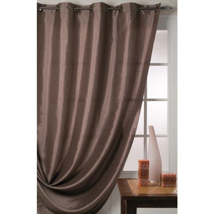 OPERA RIdeau Taffetas effet Soie Taupe 150x260cm