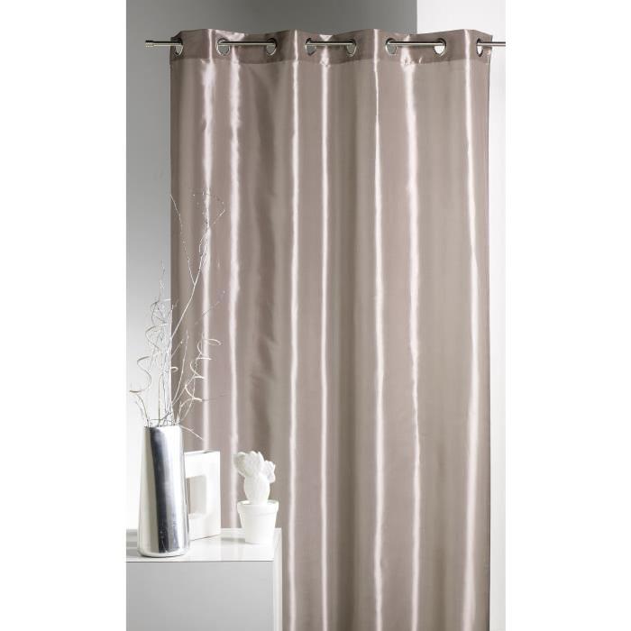 LUMINEUX Rideau Taffetas Taupe 140x250cm