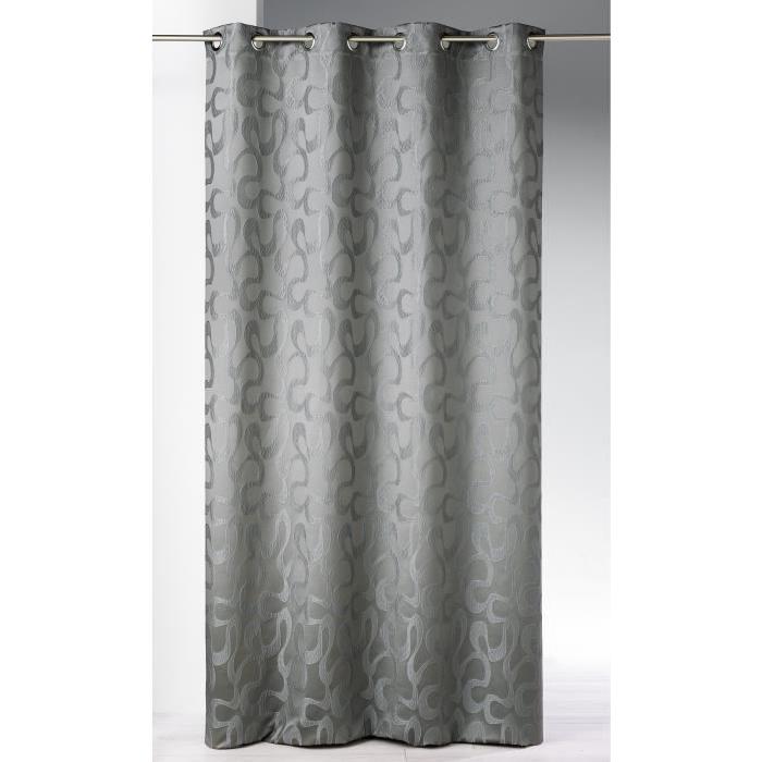 SCANDI Rideau Jacquard Gris 135x260cm