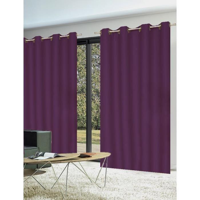 Paire de Rideaux Occultant 140x300 cm Violet