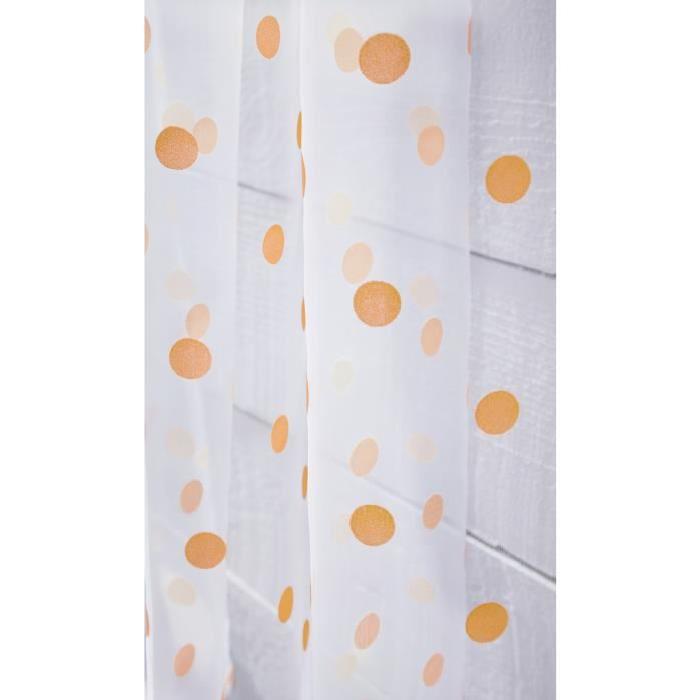 Lot de 2 voilages a pois 135x240 Vendange d'orange