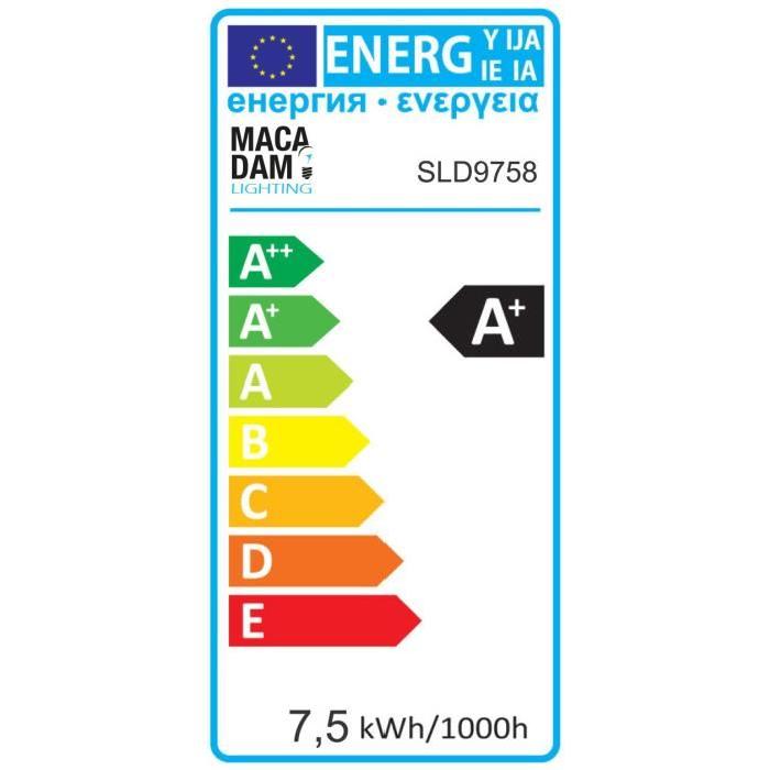 MACADAM LIGHTING Ampoule LED filament standard E27 7,5 W équivalent a 60 W blanc chaud