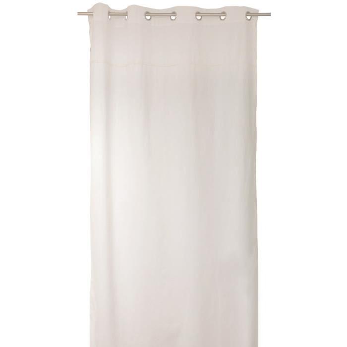 SOLEIL D'OCRE Rideau a oeillets Dentelle 100% coton 140x240 cm blanc