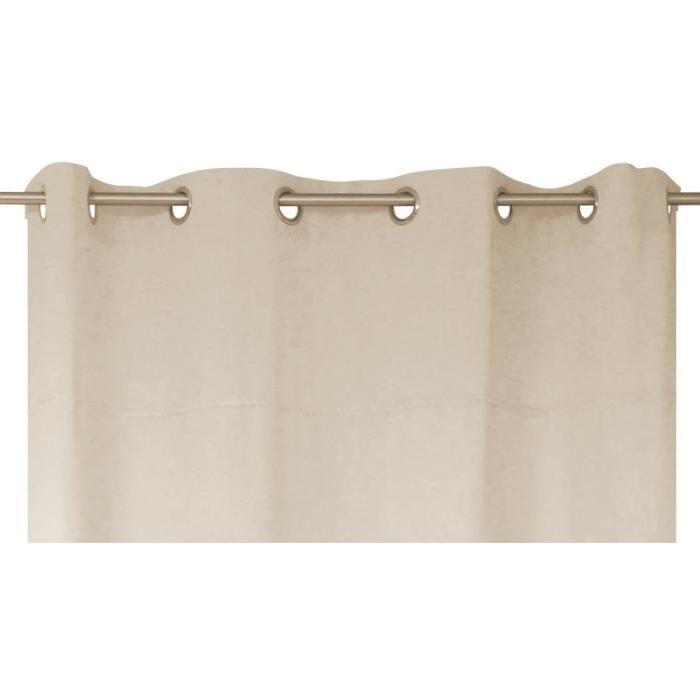 SOLEIL D'OCRE Rideau a oeillets Dentelle 100% coton 140x240 cm lin