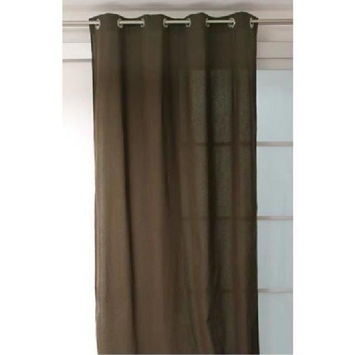 SOLEIL D'OCRE Rideau a oeillets PANAMA Taupe 140x250cm