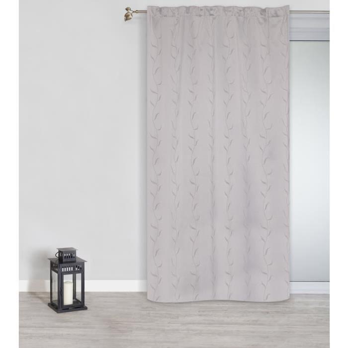 Rideau Lierre Jacquard 140x240 cm silver