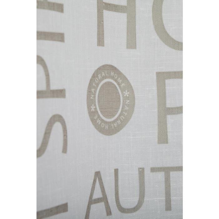 Voilage a 8 oeillets Organic 140x280 cm gris clair et taupe